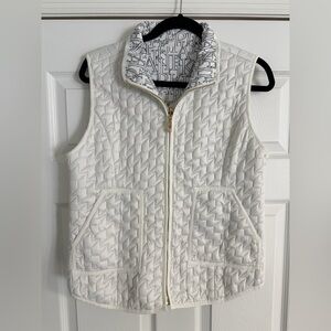 White Quilted  Reversible Vest Jean Pierre Klaifa